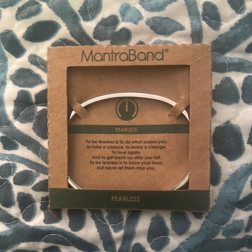 MantraBand Fearless Bracelet - Silver NWT